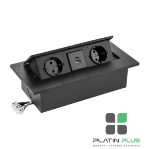 پریز توکار پاپ آپ 2G پلاتین شارژردار USB و Type-C کد 1074 , 1075 | Pop-Up Socket
