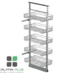 سوپر وسط مفتولی 5 طبقه پلاتین 5160 | سوپر کابینتی ریلی ارتفاع 160 تا 180 سانتی‌متر