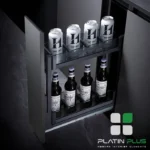 سوپر جا بطری زیر صفحه استیل و شیشه دو طبقه ریل کف با آرامبند فانتونی F241 تا F343