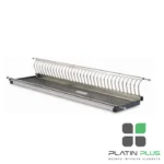آبچکان استیل یک طبقه سینی دار پلاتین ضد زنگ مناسب کابینت 1020 و 1021 و 1022 - Image 2