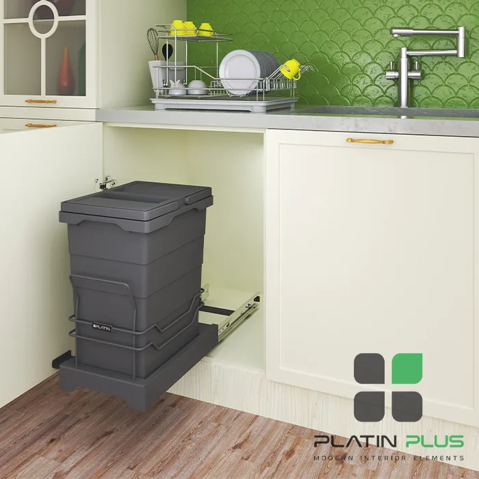 platin 3614 سطل زباله لینکدار اکو 40 لیتری پلاتین با فیلتر نانو مناسب یونیت 40 پلاتین 3614