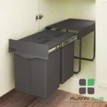 سطل زباله دو مخزنه ریلی پلاتین 40 لیتری با فیلتر نانو مناسب یونیت 40