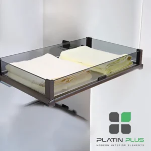 کشو شیشهای ریلی فانتونی J501-J510 سری ایتالین | نظمدهنده لوکس و شفاف کمد و کابینت