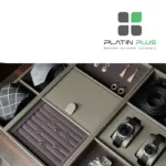 باکس چرمی ترکیبی جای گوشواره و انگشتر فانتونی J918 , J938 , J958 فرنچ استایل نظمدهنده لوکس زیورآلات