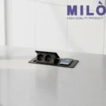 پریز توکار داشبوردی دو سوکت وایرلس دار میلو مدل 1024 | 2 سوکت + شارژ بیسیم