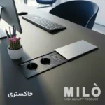 پریز توکار کشویی یک طرفه دو سوکت شارژر دار میلو مدل 1032 | 2 سوکت + Type-C
