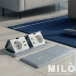 پریز کف شارژردار میلو مدل 4026 | 2 سوکت + USB Charge