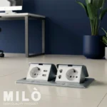پریز کف شارژردار میلو مدل 4026 | 2 سوکت + USB Charge