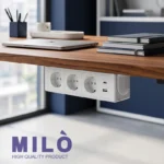 پریز زیرکار 3 سوکت میلو 1028 با فست شارژ | رنگ سفید