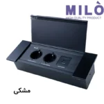 پریز توکار کتابی دو سوکت شارژر دار میلو 1042 | فست شارژ Type-C و Type-A