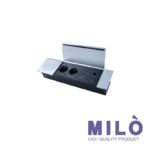 پریز توکار کتابی اداری میلو 1043 | شارژر وایرلس + HDMI + شبکه + سوکت