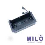پریز توکار اداری درب دار دو سوکت شارژردار میلو مدل 1046 | خرید و مشخصات