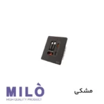 شارژر توکار کابلدار میلو 1068 | دارای ۲ سوکت برق + کابل شارژ آیفون و اندروید + فست شارژ (USB-A/C)