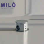 پریز توکار آسانسوری اتوماتیک میلو 1070 | شارژر وایرلس + ۳ سوکت برق + USB فست شارژ