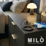 شارژر توکار پرتابل ریلی میلو کد ۲۰۲۰ | فست شارژ Type-A و Type-C | مشکی با رینگ کروم